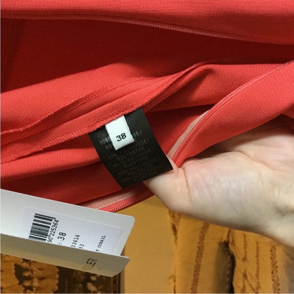 Mugler coral dress size 38 see through - Picture 3 of 5